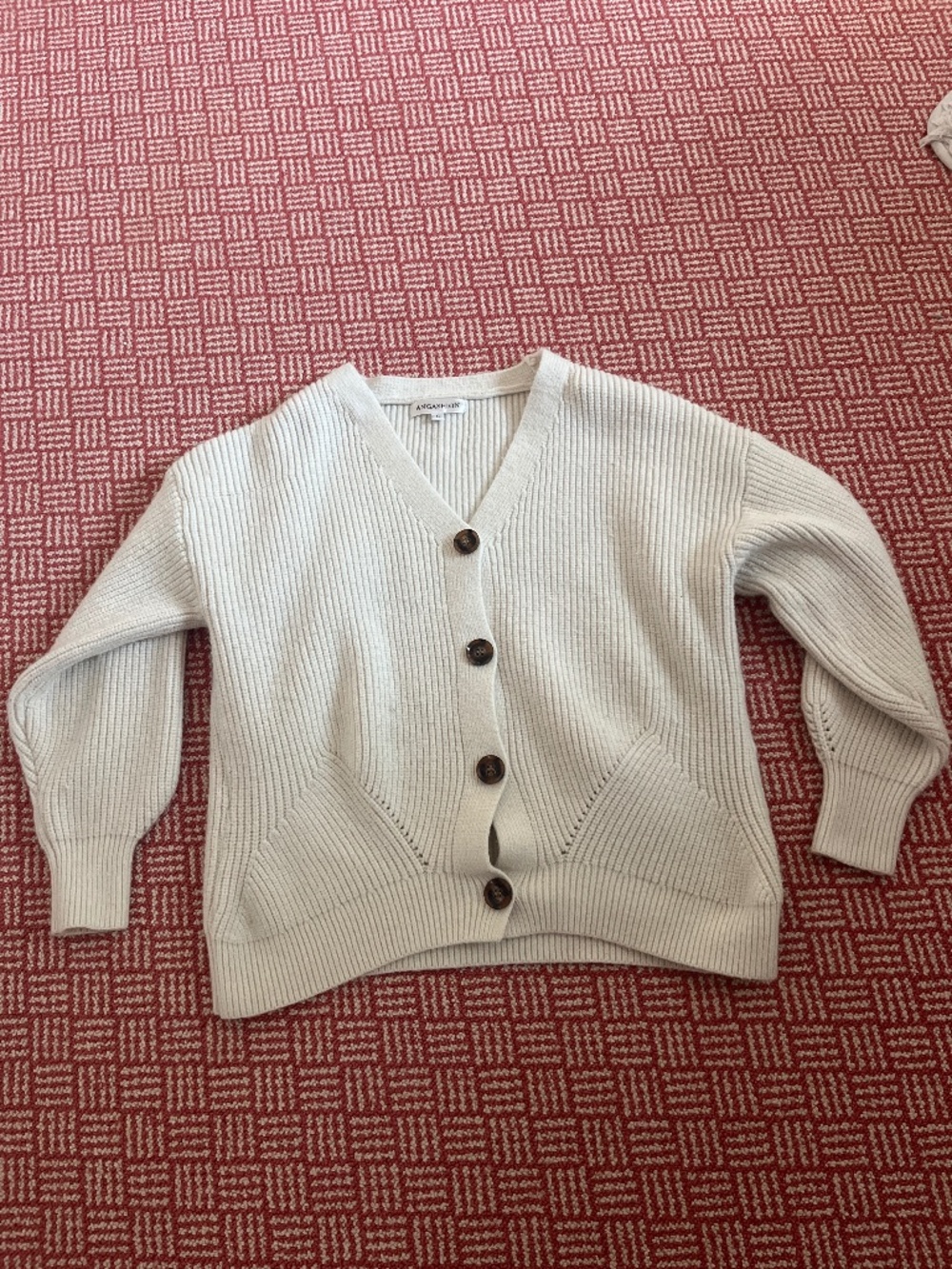 White button sweater